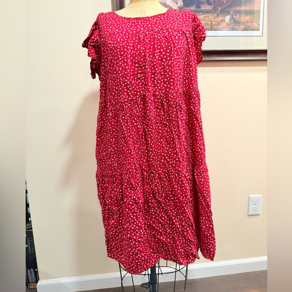 BloomChic Red Polka Dot Dress